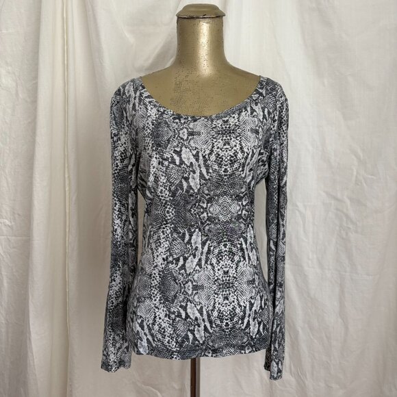 Guess Snakeskin Lace Up T-Shirt S - Picture 2 of 8